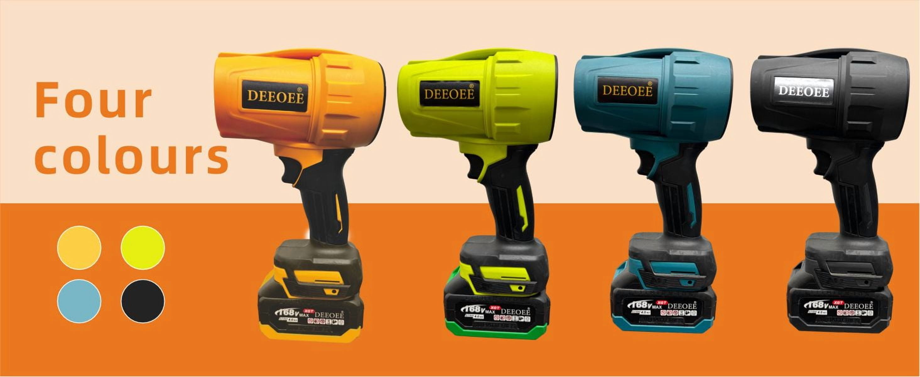 DEEOEEPortable Dust Cleaner, Leaf Blower Cordless, Handheld Blower, Hand Blowers for Lawn Care, Patio Cleaning, Leaves and Dust Blowing,  Battery and Charger Included