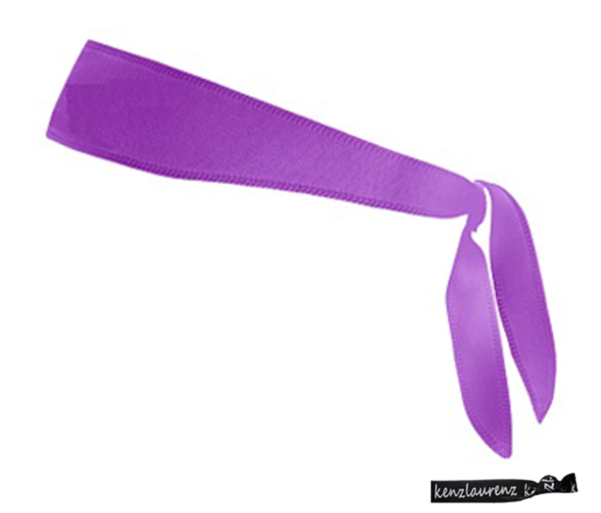 kenz laurenz tie back headband moisture wicking athletic sports head band purple