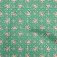 thumbnail image 1 of oneOone Polyester Spandex Green Fabric Floral Craft Projects Decor Fabric Printed By The Yard 56 Inch Wide, 1 of 4