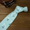thumbnail image 2 of Spring Notion Men's Floral Print Cotton Skinny Tie, 2 of 3