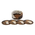 thumbnail image 4 of Ebros Rustic Western Indian Eagle Feather Coaster Holder with 4 Round Coasters, 4 of 9
