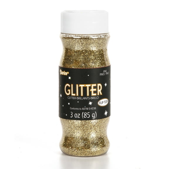 Darice Fine Craft Glitter: Gold, 3 ounces