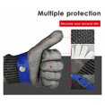 thumbnail image 2 of Guante de Carnicero TUNC en Cota de Malla Acero Inoxidable Resistente a Cortes Azul Alto Rendimiento Talla S, 2 of 5