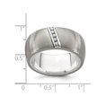 thumbnail image 4 of Mens 1/10 Carat (ctw) Diamond Ring Band in Brushed Titanium, 4 of 4
