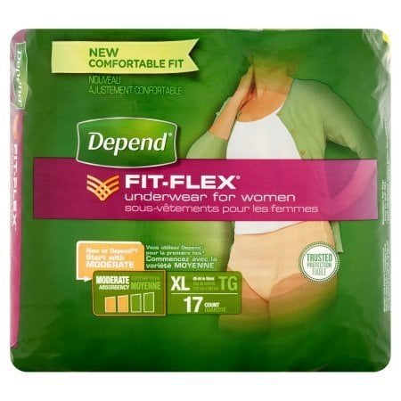 Depend For Women Fit-Flex Underwear Extra Large - 17 CT - Walmart.com ...