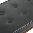 thumbnail image 4 of Pemberly Row 48"W Rectangle Ottoman Bench in Distressed Black Faux Leather, 4 of 9