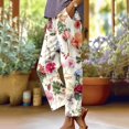 thumbnail image 2 of Bjutir Trousers Pants For Women Waist Easy Pants Pants Trousers Long Pockets Printing Boho High Beach Pants Pink Xl, 2 of 5