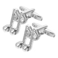 thumbnail image 1 of Musical Note Cufflinks for Men Crafted from Alloy with Exquisite Design 1 Pair, 1 of 9