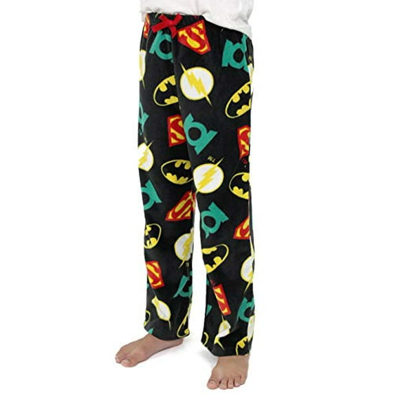 Justice League Plush Fleece Lounge Pajama Pants, X-Small