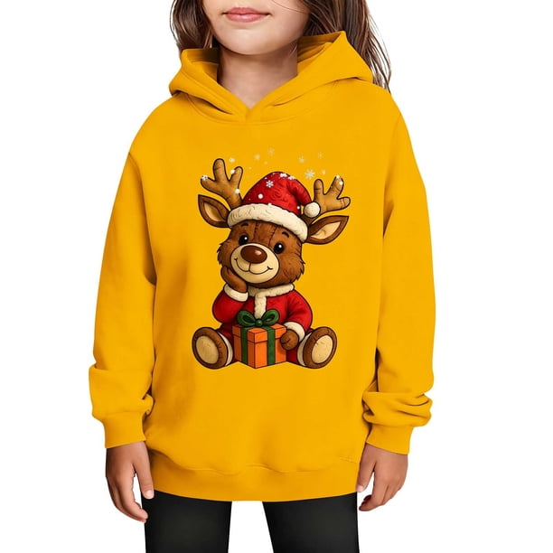Sudaderas con capucha para niños y niñas, sudaderas casuales de manga larga, lindas sudaderas de gran tamaño con bolsillo de polar, chaquetas para niñas