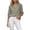 Green, variant on Women's Button Down Tops Lightweight Thin V Neck Solid Color Blouses Relaxed Dressy Gathered Shoulder 3/4 Puff Sleeve Shirts XXL