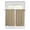 Beige, variant on White Half Window Curtains 24 Inches Long, Farmhouse Burlap Solid White Color Modern Linen Texture Window Treatment Curtain Drapes, Short Curtains Tiers for Kitchen Over Sink, 27.5"x24", 2 Panels