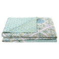 thumbnail image 5 of VCNY Windsor 4-Piece Aqua Medallion Polyester Quilt Set, Twin/Twin XL - Reversible, 5 of 7
