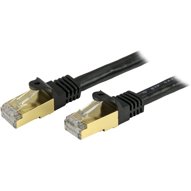 StarTech 3 ft CAT6a Ethernet Cable - 10 Gigabit Shielded Snagless RJ45 100W PoE Patch Cord - 10GbE STP Category 6a