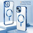 thumbnail image 3 of Entronix Magnetic Clear Case for iPhone 14, Slim Fit, Anti-Drop Shockproof, Blue, 3 of 9