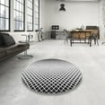 thumbnail image 4 of Ahgly Company Machine Washable Indoor Round Transitional Light Black Area Rugs, 4' Round, 4 of 7