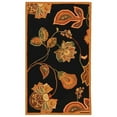 thumbnail image 4 of SAFAVIEH Chelsea Desi Floral Wool Area Rug, Black/Orange, 7'9" x 9'9", 4 of 10