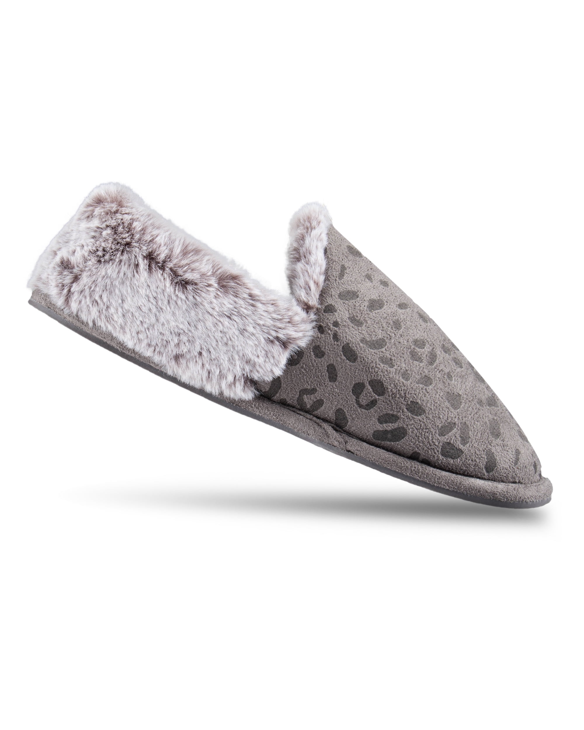 Jessica Simpson Women's Leopard Embossed Slip-On Plush Slipper