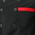 thumbnail image 4 of Hombre Mujer Chaqueta Cocinero Chaqueta Baker Chaqueta Cocinero para proteger Black L, 4 of 8