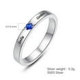 thumbnail image 5 of JQUEEN Women's Personalized 925 Sterling Silver Mothers Rings Birthstone Promise Ring Custom Made with Name Size 5-12, 5 of 5