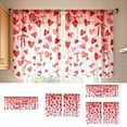 thumbnail image 4 of Tarmeek 2 Pack Kitchen Short Cafe Curtain Tier Set Voile Rod Pocket Light Filtering Window Treatment for Kitchen Window Semi-Sheer, 4 of 9