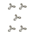 thumbnail image 1 of Guardoinrt Durable Titanium Pendant Gift For Yourself Or Loved Ones Built To Last Titanium Trilateral Keychain Alloy Finger Tiger Titanium Pendan 5Set, 1 of 6