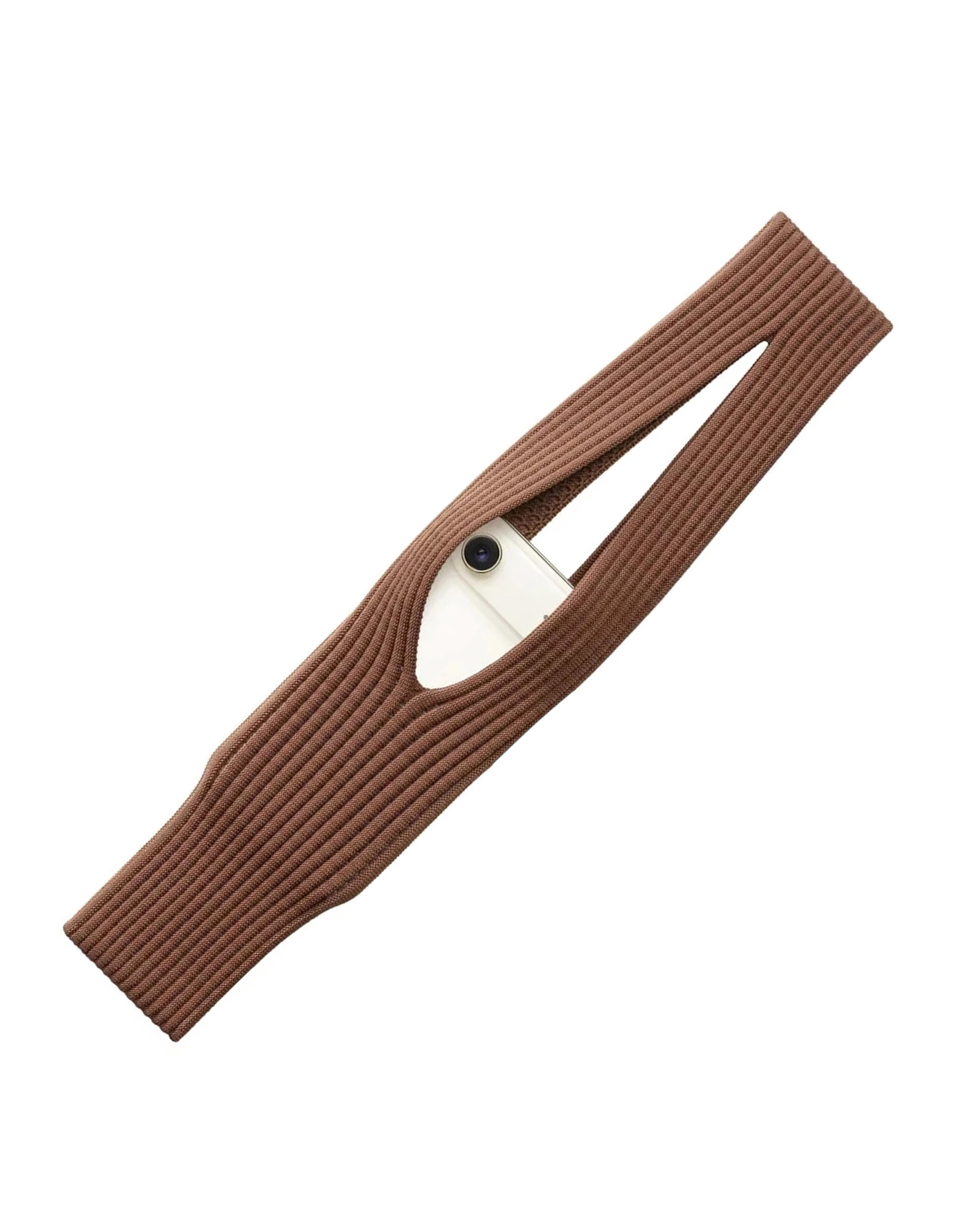 Long SmoothKnit Carry Sleeve for Phones - Cinnamon