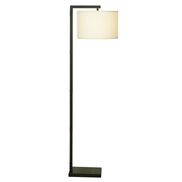 Mainstays Downbridge 62Inch Floor Lamp, with Energysaving LED Light Bulb, AC Adaptor, White