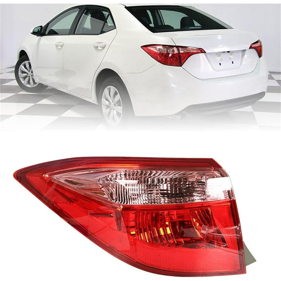 MUNIRATER Outer Left Side Tail Light Assembly Replacement for Toyota Corolla 2017 2018 2019 Driver Side Rear Tail Light Lamp 8156002B00 TO2804130