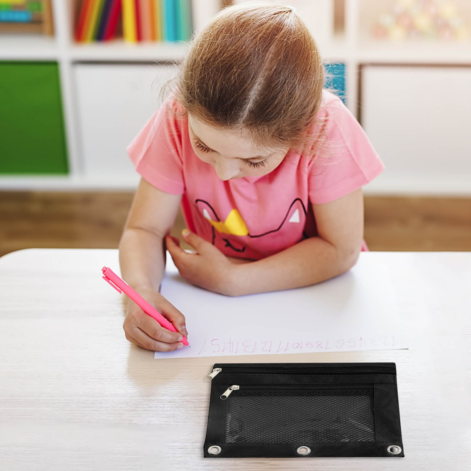 SDJMa Binder Pencil Pouch for 3 Ring Binder,3 Ring Binder Pencil