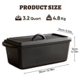thumbnail image 2 of Hawsaiy 3.2 QT Cast Iron Bread Baking Dutch Oven with Lid & Accessories Set, Rectangular Non-Stick Bread Pan with Handles, Suitable for All Stoves, Baking Stewing Roasting, 2 of 8