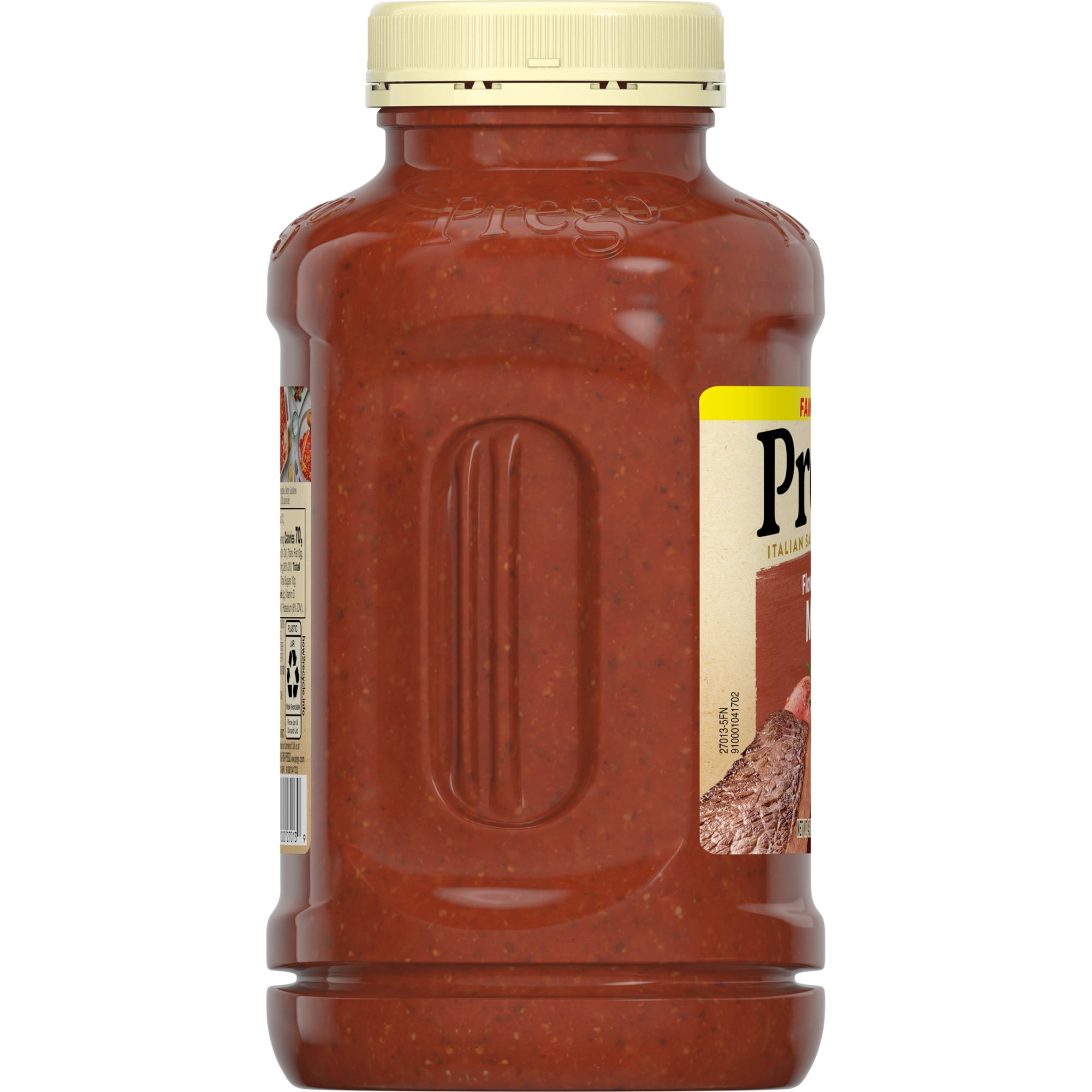 (6 pack) Prego Italian Pasta Sauce Flavored with Meat, 45 oz Jar