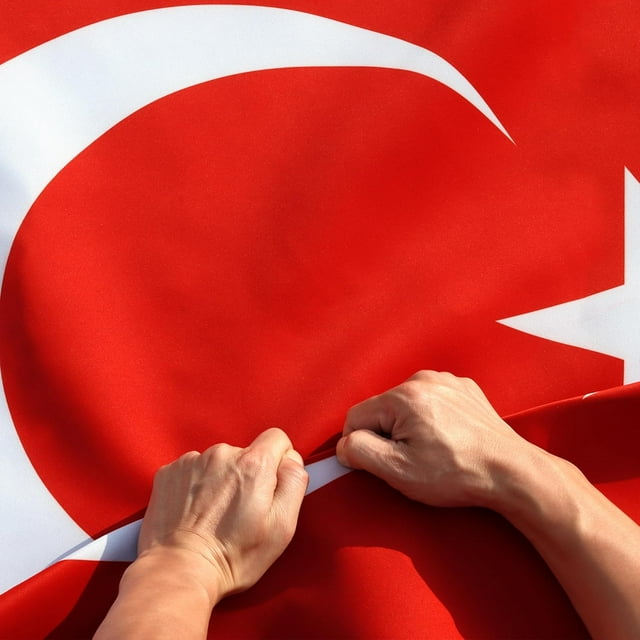Anley Rip-Proof Double Sided 3-Ply Turkey Flag 3x5 Foot - The Strongest, Longest Lasting Turkish National Flags 3 X 5 Ft
