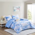 thumbnail image 2 of Intelligent Design 68" 3-Piece Polyester Fabric Printed Comforter Set in Blue, 2 of 9