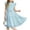 Light Blue, variant on Arshiner White Dress for Girls Summer Formal Wedding Party Special Occasion Dresses Size 12