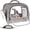 Grey, variant on Bird Carry Carrier to Transport Large Size Parrot, Portable Bag with Metal Tray and Grid, African Grey, Long Tail Cockatiel and Parrot