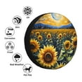 thumbnail image 4 of Honeii Starry Sky Moon Sunflower Print Tire Covers, Waterproof Anti-UV Sun Snow Rain Tire Covers for Trailers, RV, Camper, SUV, Truck-15 inch, 4 of 6