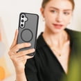thumbnail image 6 of Magnetic for Samsung Galaxy S24 FE Case, Takfox [15FT Military Grade Protection] [Compatible for Mag-Safe] Translucent Matte Hard Back for Galaxy S24 FE 6.7 Inch, Magnetic-Black, 6 of 9