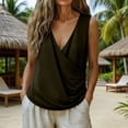 thumbnail image 2 of Fewfanhot Womens Spring Tops Halter Top 2026 Spring Tie Wrap V Neck Fitted Summer Tops Backless Fashion Clothes, 2 of 7