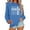 Blue, variant on Oplxuo Senior 2026 Women's Loose Crewneck Sweatshirt, Letter Printed Long Sleeve Pullover Cute Graphic Casual Tee Shirts