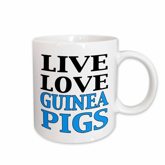 3drose, Live Love Guinea Pigs, Blue, 11oz Mug