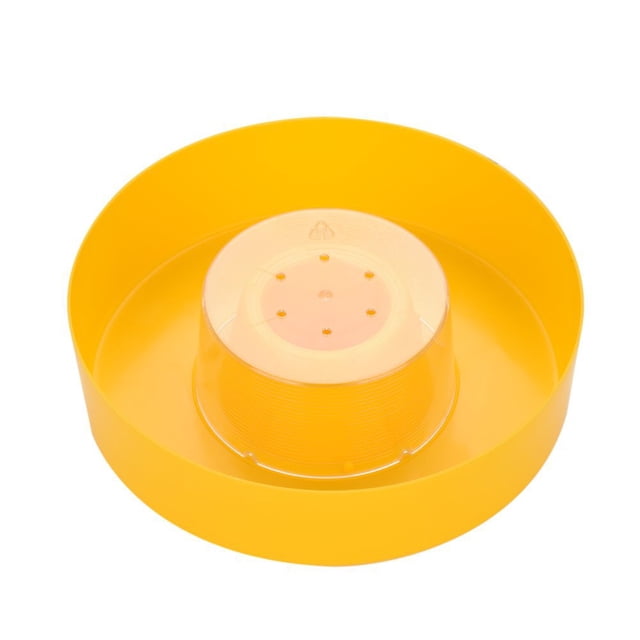 1 Uds. Comedero superior circular de abeja amarilla para jardín al aire libre, dispensador de agua de comida rápida, alimentador superior de apicultura, 1L