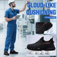 thumbnail image 4 of LAoutun Steel Toe Shoes for Men Women Breathable Work Shoes Lightweight Work Sneakers Blue, 4 of 5