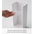 thumbnail image 4 of Yamazaki Home Makeup Organizer - Two Styles, White, ABS Plastic, Flat, Supports 1.98 pounds, Adjustable Tiers, No Assembly, 4 of 7
