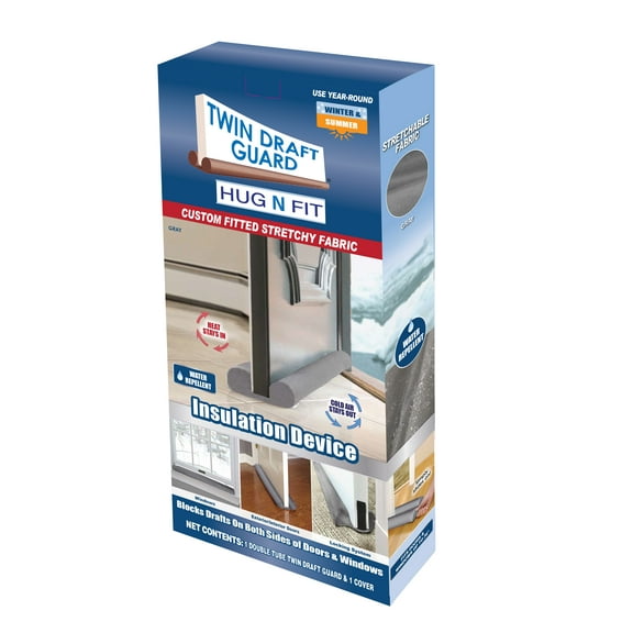 Twin Draft Guard Hug N Fit Door Draft Stopper, Year Round Insulation Device