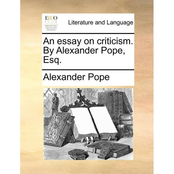 alexander pope an essay on criticism traduzione