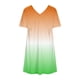 thumbnail image 4 of Puntoco Vestido De Manga Corta Con Cuello En V, Vestido De Verano De Manga Corta De Color Sólido Para Mujer Naranja L, 4 of 4