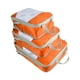 thumbnail image 3 of 3 cubos de embalaje de compresión, cubos de embalaje, cubos organizadores de viaje de nailon para Naranja con malla, 3 of 9