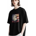thumbnail image 3 of Camisetas de manga corta con águila y bandera estadounidense para hombre, camisetas de cuello redondo, 3 of 8