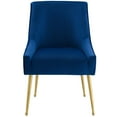 thumbnail image 6 of Modway Rouse 19.5" Velvet and Stainless Steel Dining Room Side Chair in Navy, 6 of 9